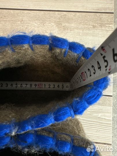 Тапочки войлочные домашние из шерсти с подошвой 43