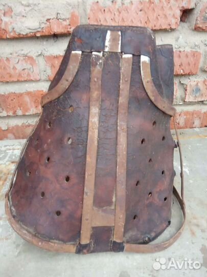 Корсет кожа, метал. Старинный