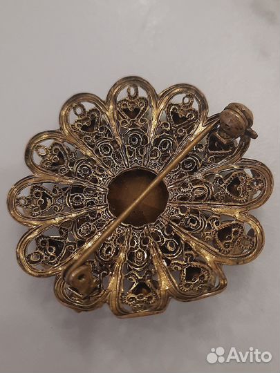 Брошь винтажная чехия