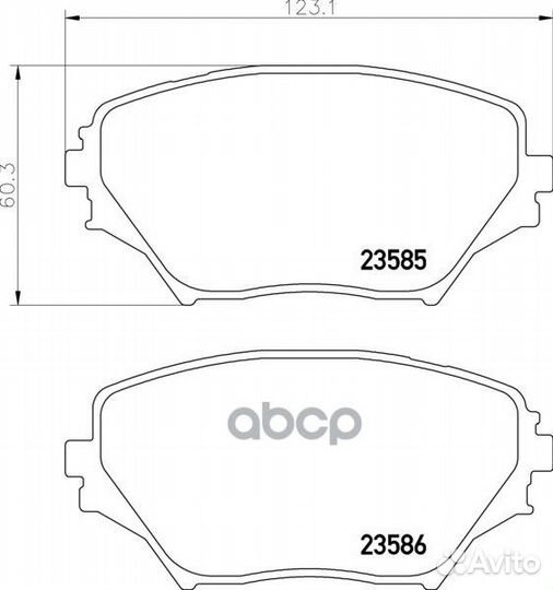 Колодки тормозные дисковые перед (PF-1447)