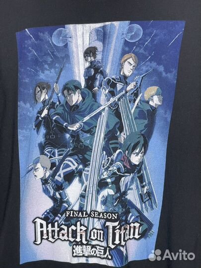 Футболка винтажная Атака Титанов (аниме), S/M