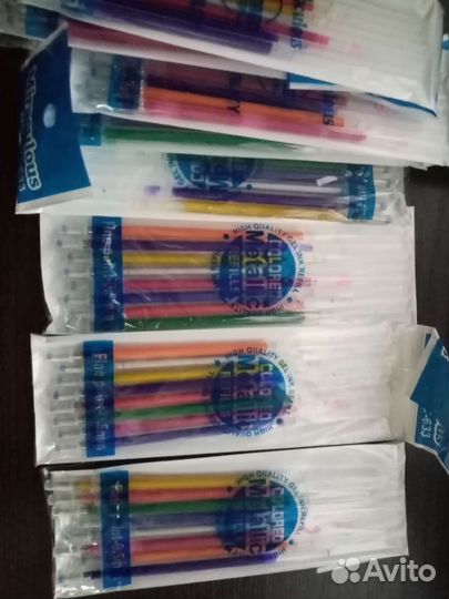 Стержни для гелевых ручек с блестками