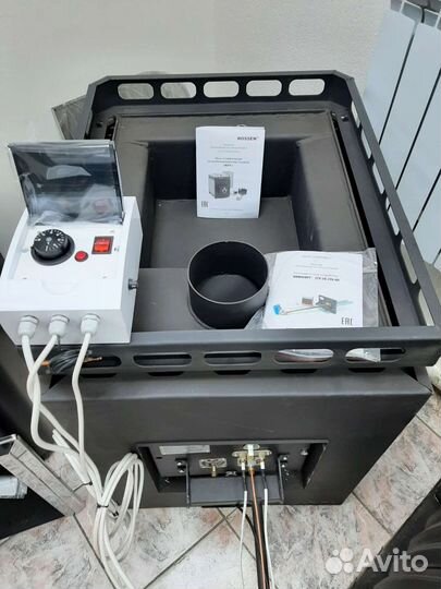 Печь банная газо-дровяная RST 32кВт rossen