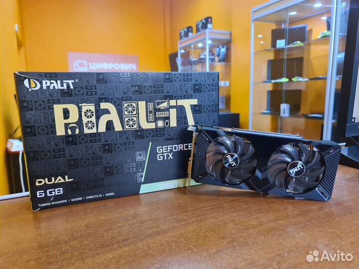 Видеокарта Palit GeForce GTX 1660 Ti Dual 6 G