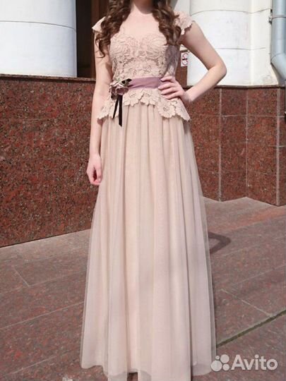 Платье в пол вечернее длинное нарядное 42-44