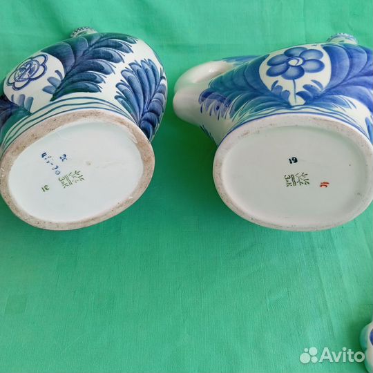 Часы чайник розетки Гжель винтаж СССР