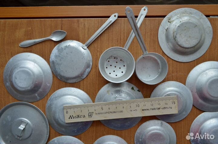 Детская алюминиевая посуда для кукол. Игрушка СССР