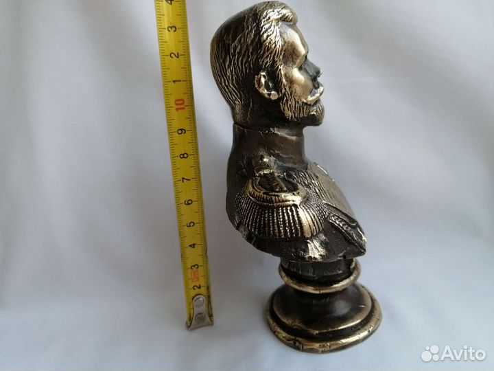 Бюст Статуэтка Николай 2 латунь