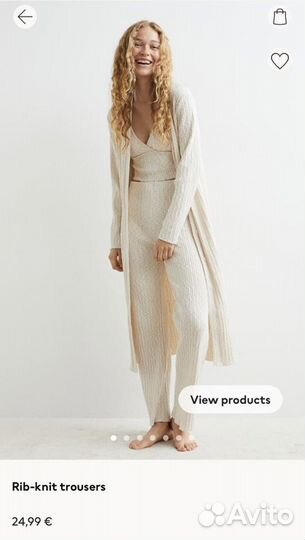 Брюки из мягкого трикотажа H&M. Новые. S