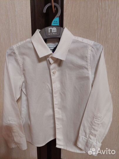 Рубашка белая 98р-р