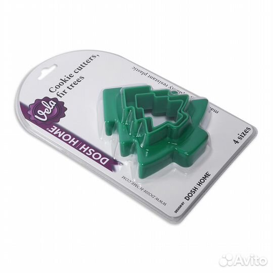 Формочки для печенья vela, елочки, 4 размера