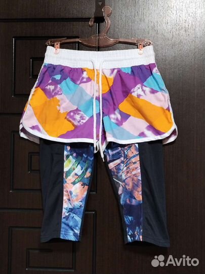 Комплект спортивный топик+бриджи+шорты р.134/140