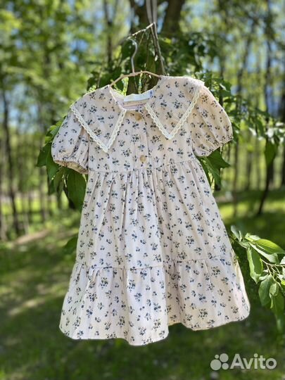 Детское платье хлопковое на весну