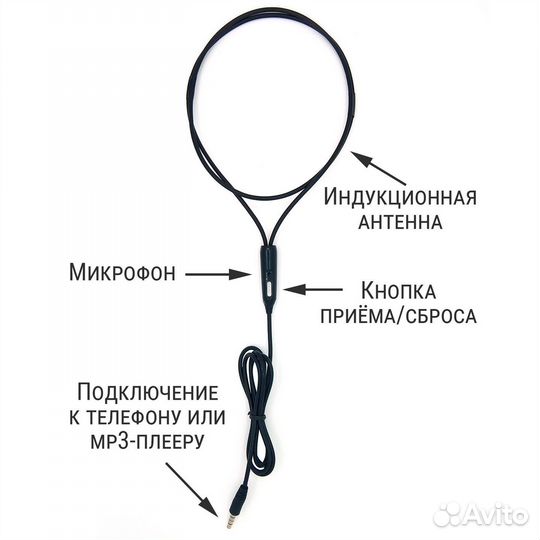 Микронаушник капсульный проводной