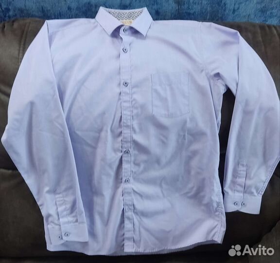 Рубашка сиреневая рост 158