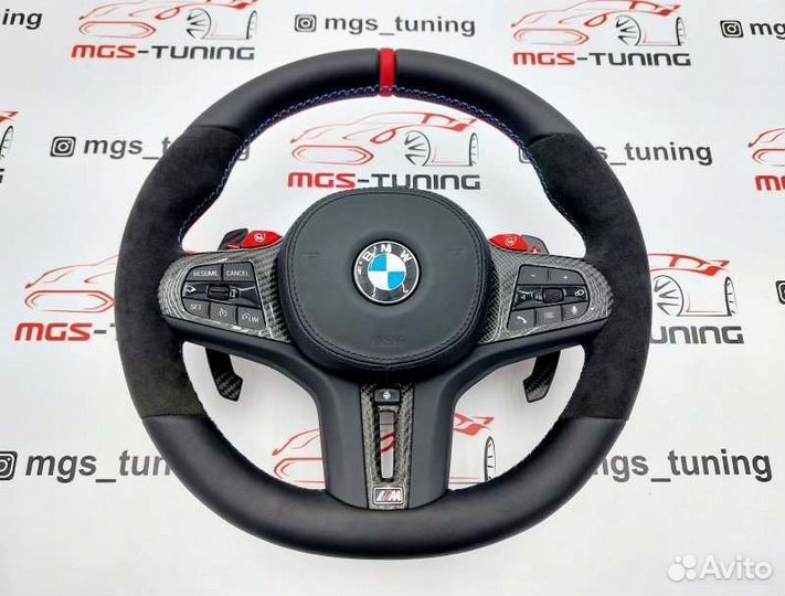 Руль M3 BMW 3 cерия G20 подогрев алькантара карбон