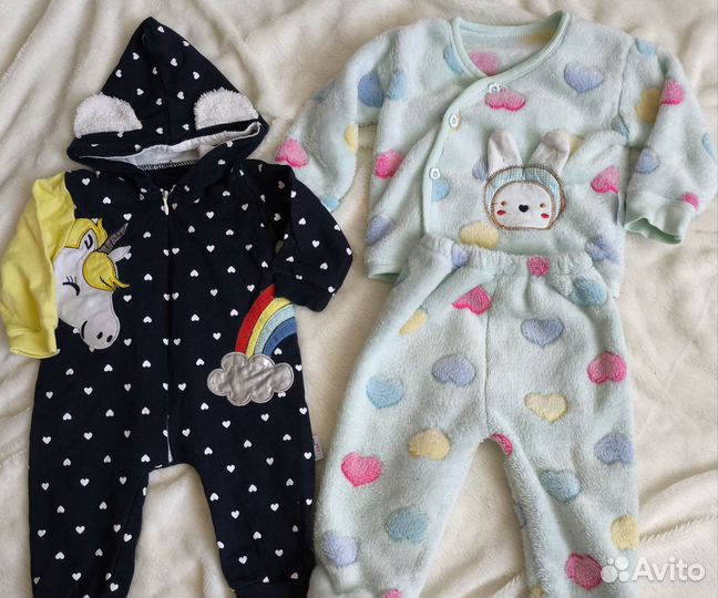 Пакет вещей на девочку от 0 до 6 месяцев