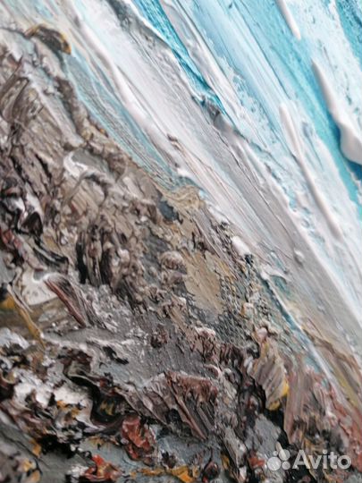 Картина маслом на холсте море