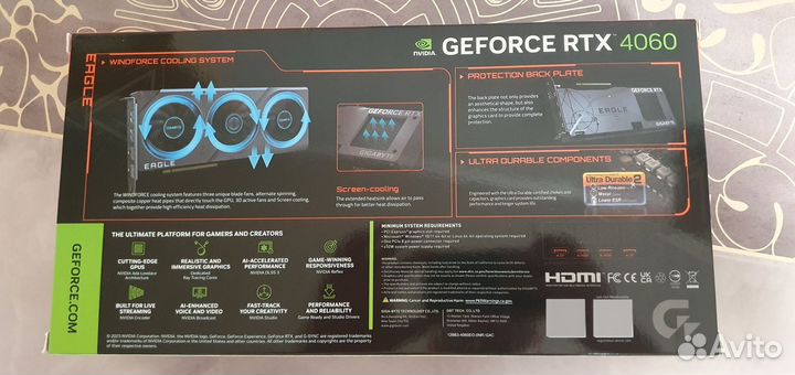Видеокарта Gigabyte GeForce RTX 4060 eagle 8Gb