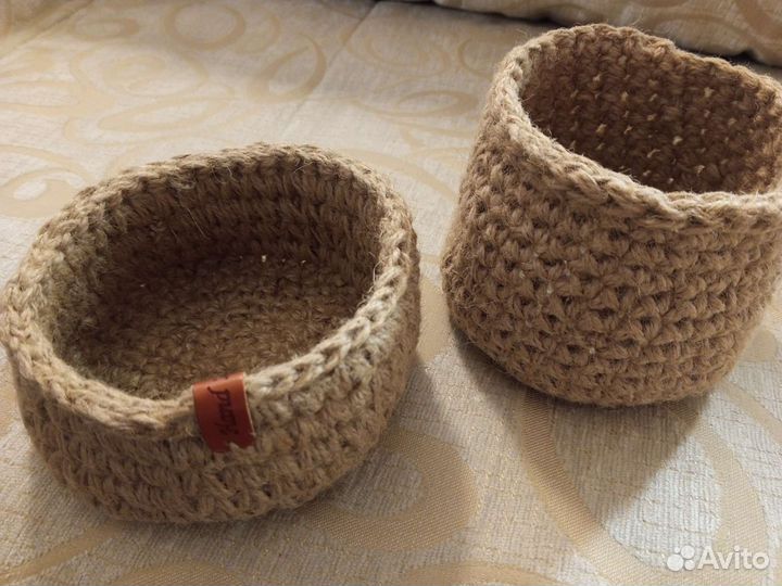 Корзина плетеная из джута