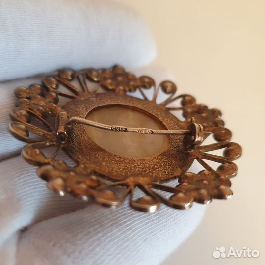 Винтаж Чехословакия серебро брошь