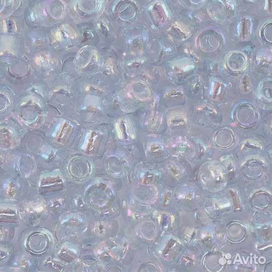 172А серый/прозрачный, радужный Бисер, (стекло), 11/0, упак./20 гр., Astra&Craft (172А серый/прозрач