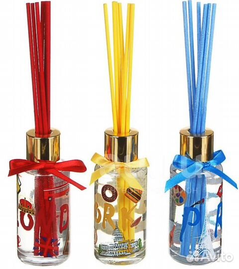 Ароматизатор 50мл.диффузором с палочками 6ароматов
