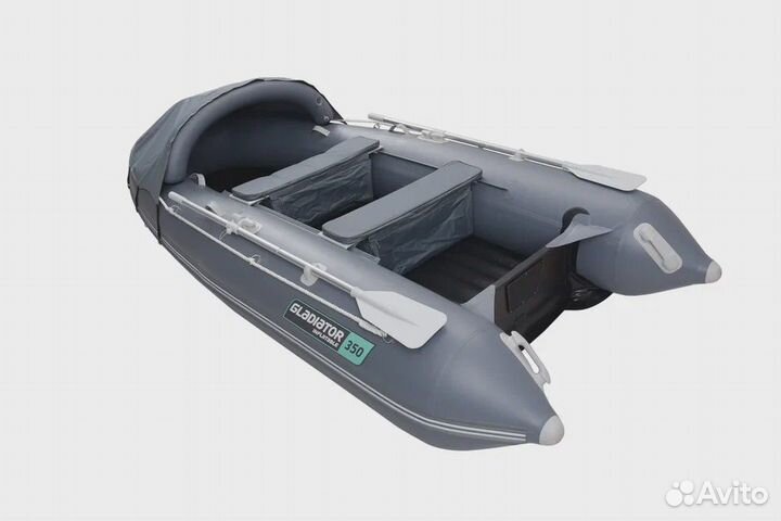 Лодка пвх Нднд Gladiator E350 Pro темно серый