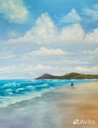 Картина маслом морской пейзаж