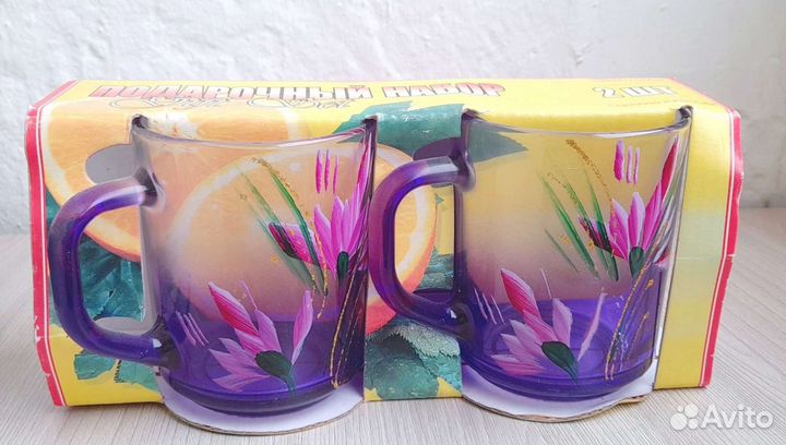 Новая посуда: бокалы,чашки,конфетница