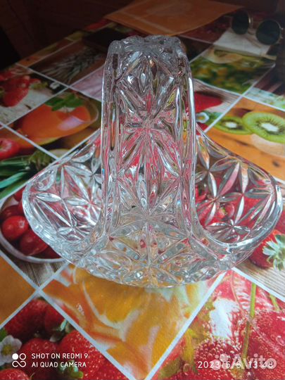 Ваза хрустальная Корзиночка винтаж