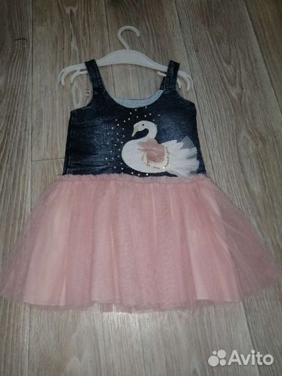 Джинсовый сарафан для девочки 92