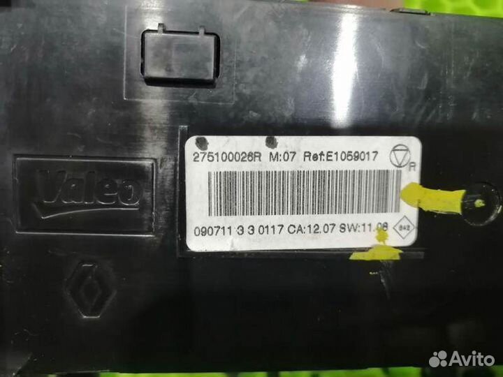 Блок управления климатом Renault Megane 3