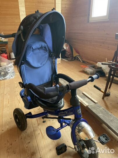 Трех колесный велосипед детский с ручкой