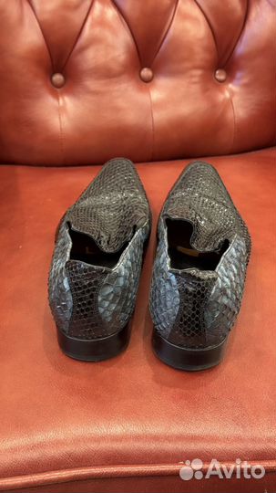 Мокасины из питона handmade италия 42