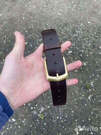 Ремень кожаный ручной работы