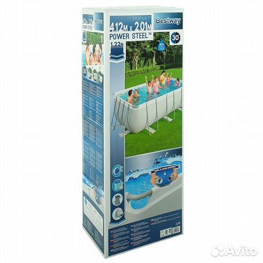 Каркасный бассейн 412х201х122