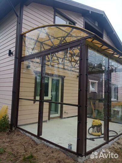 Мягкие окна на беседку, баню, террасу