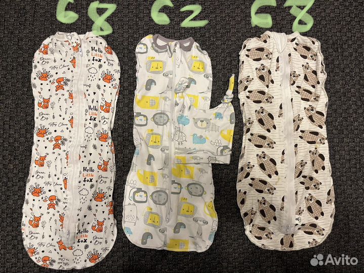 Пеленки-коконы для сна р. От 62 до 80