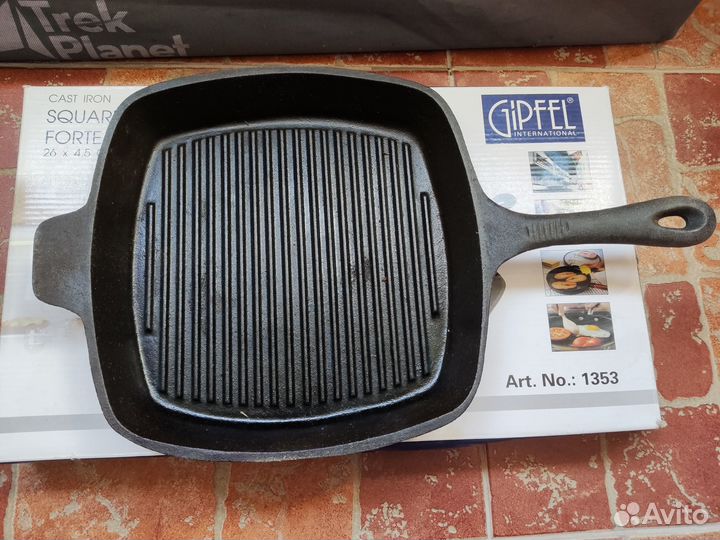 Сковорода гриль чугунная Gipfel 26 см