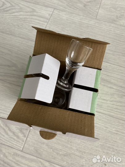 Новый набор рюмок в форме бокала