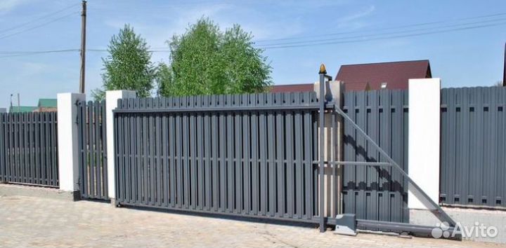 Откатные ворота для дома