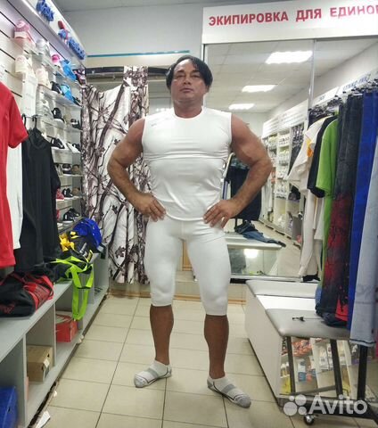 Спортивные тайтсы, лосины 3/4, мужские