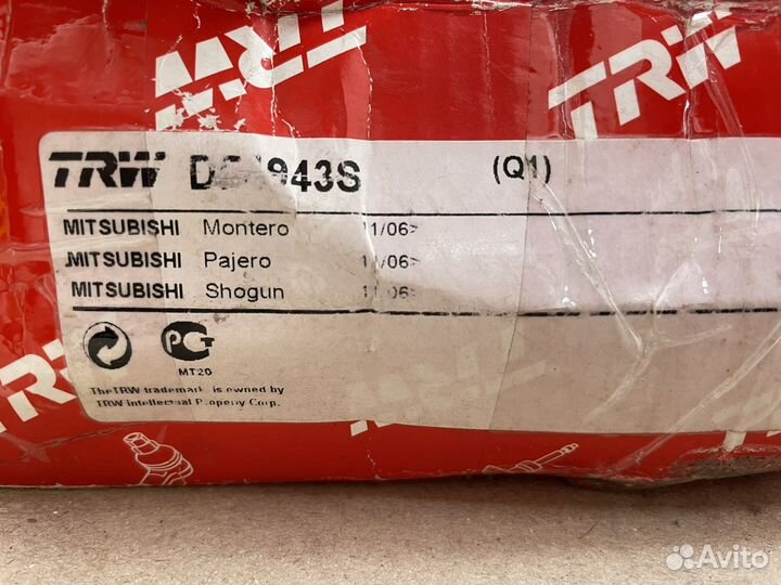 Передний тормозной диск Mitsubishi pajero IV 06