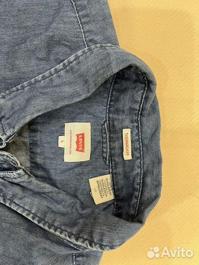 Джинсовая рубашка levis original размер L