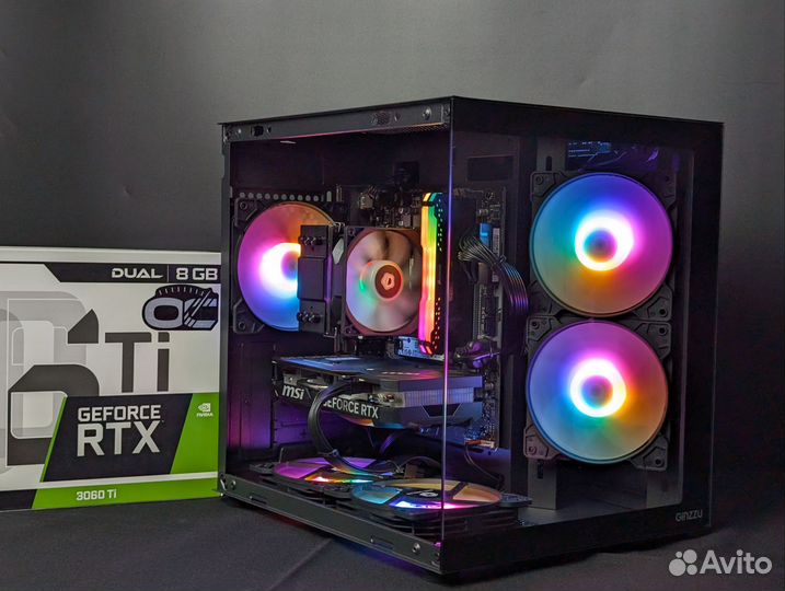 Игровой пк Ryzen 5600 / RTX 3060Ti /16g/1tb