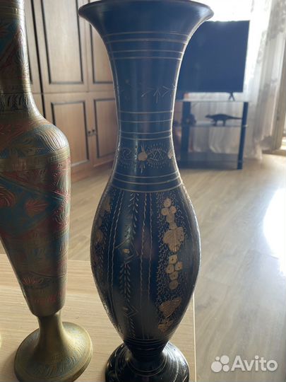 Ваза кувшин Индия винтаж латунь