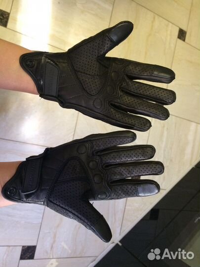 Мотоперчатки кожаные