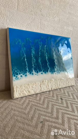 Картина из эпоксидной смолы море