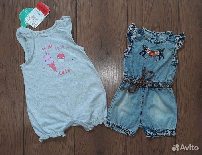 Летняя одежда вещи пакетом на девочку р.68